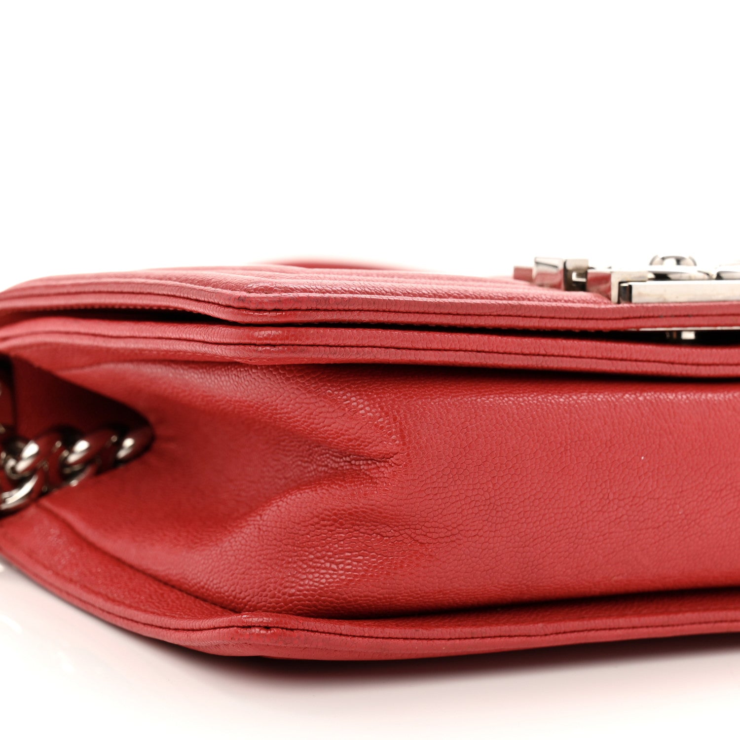 Chanel Caviar Quilted Small Boy Flap Red 9 of 11