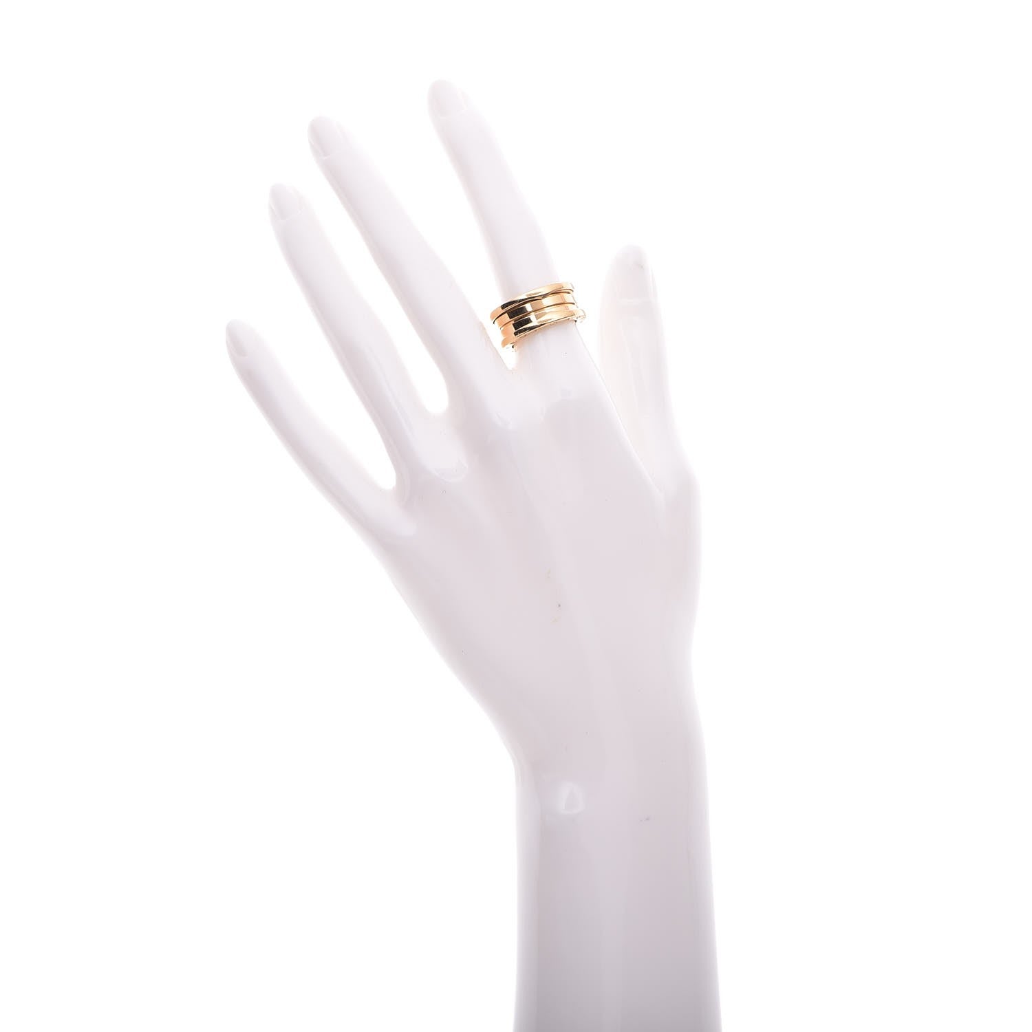 Bulgari 18K Yellow Gold B.Zero1 Three-Band Ring 51 5.75 2 of 5
