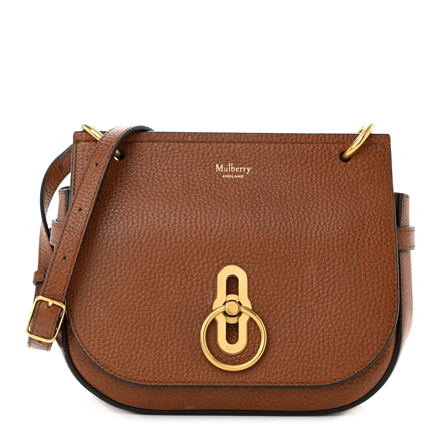 Small Classic Grain Calfskin Small Amberley Satchel Oak