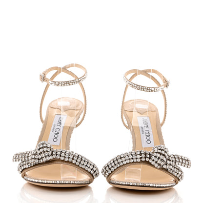Jimmy Choo Crystal Thyra 100 Sandals 40 Nude 3 of 9
