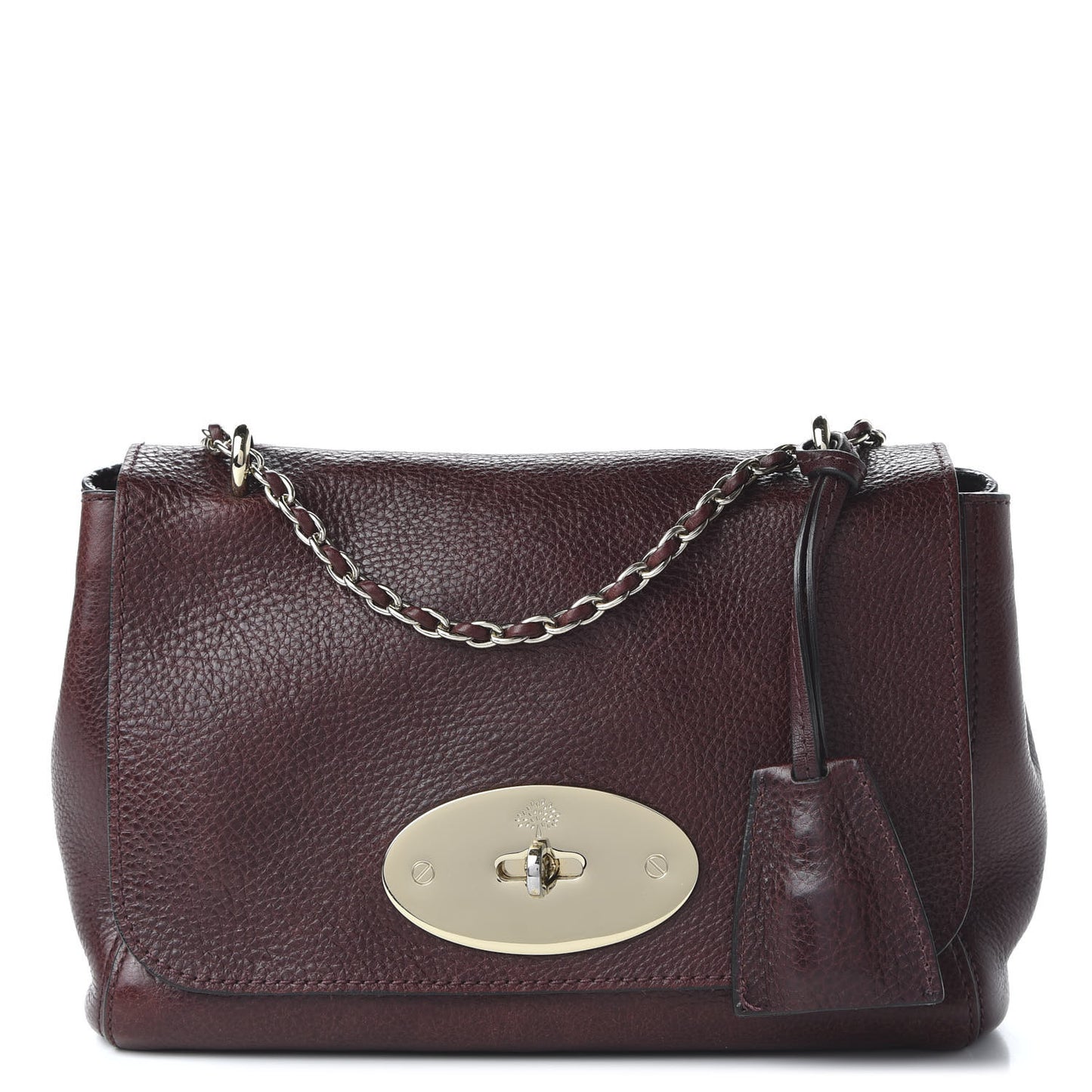 Small Classic Grain Calfskin Small Lily Flap Oxblood