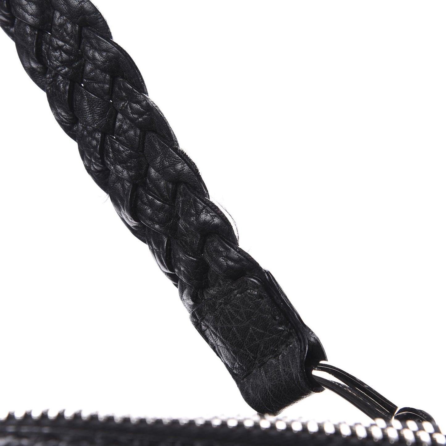 Calfskin Large Bamboo Bar Shoulder Bag Black