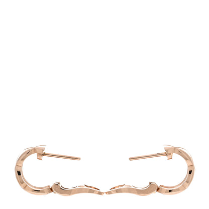 Chanel 18K Beige Gold Coco Crush Hoop Earrings 3 of 5