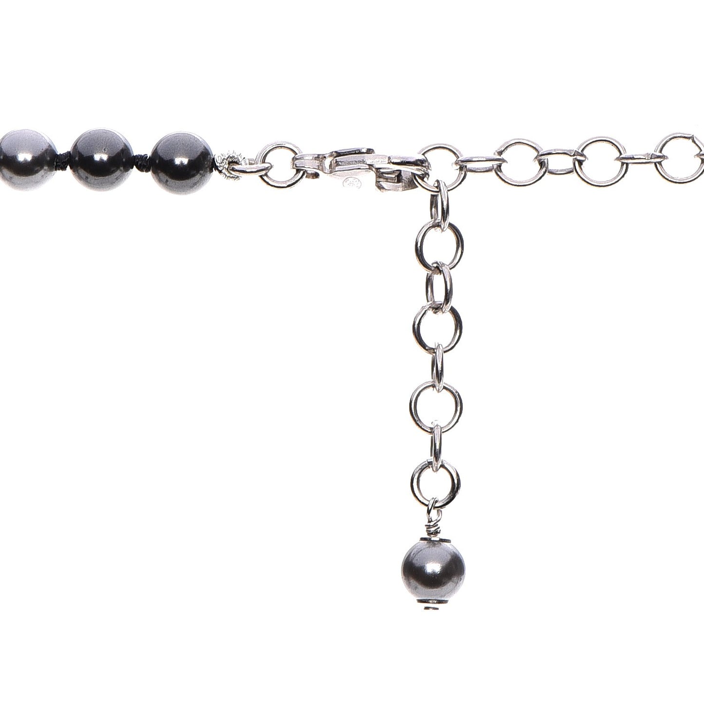 Graduated Pearl Crystal CC Long Necklace
