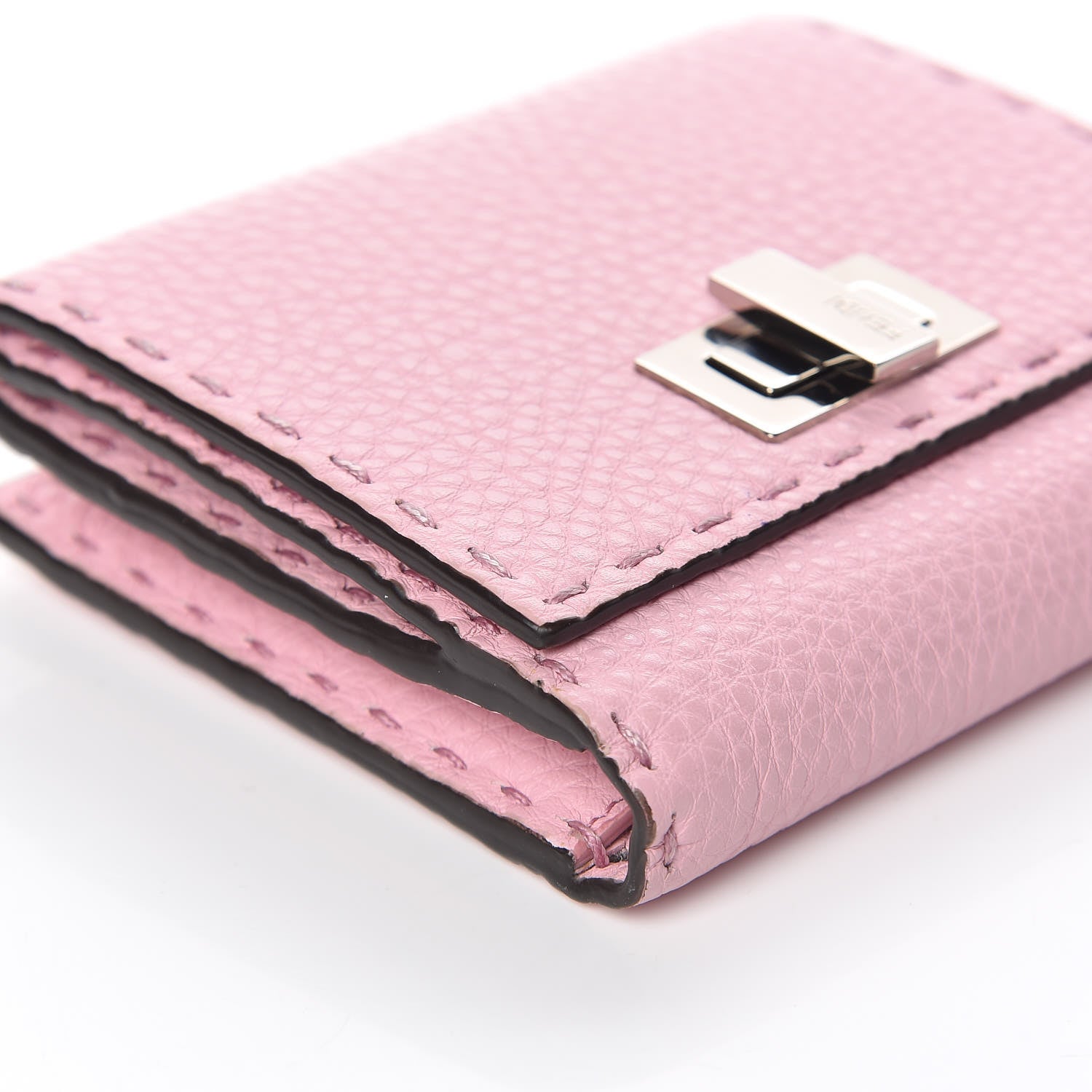 Fendi Cuoio Romano Selleria Peekaboo Compact Wallet Acquerello 7 of 11