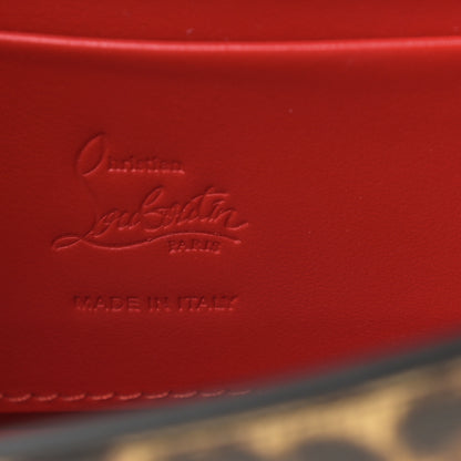 Christian Louboutin Metallic Calfskin Coins Leopard Print Small Elisa Baguette Gold Silver 5 of 7