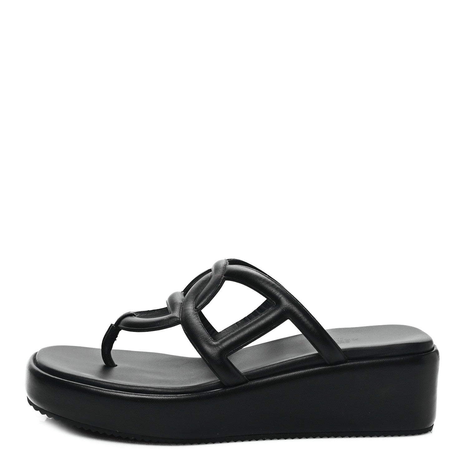 Hermes Nappa Gipsy Sandals 39 Black 1 of 7