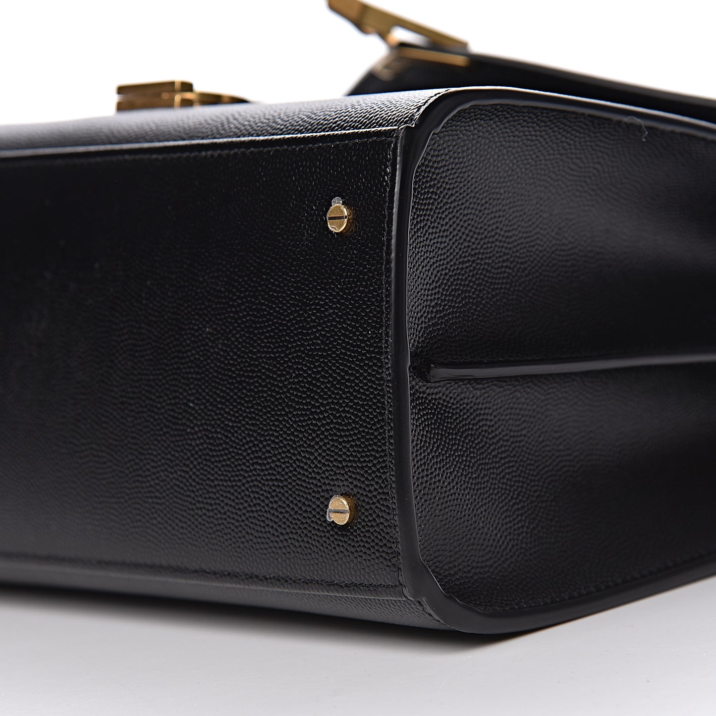 Grain de Poudre Medium Classic Monogram Cassandra Top Handle Black Rouge Legion