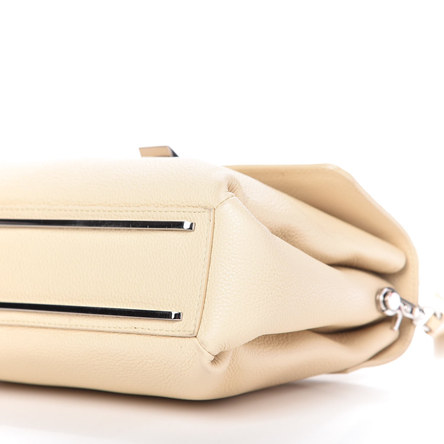 Balenciaga Grained Calfskin Le Dix Soft Courrier Blanc Creme 7 of 14