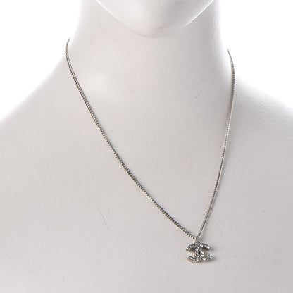 Chanel Crystal Timeless CC Necklace Silver 2 of 7