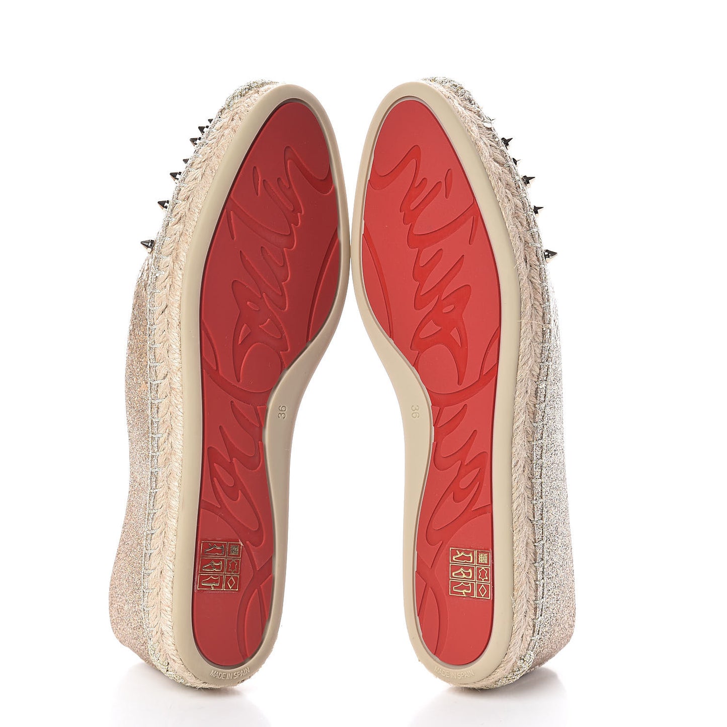 Glitter Aliochette Espadrilles 36 Platine Light Gold