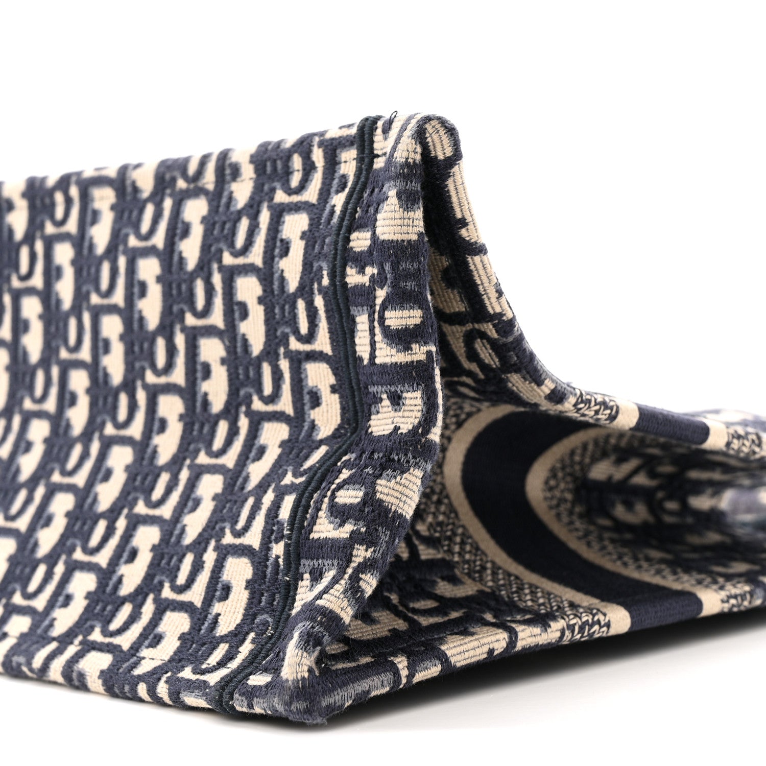 Christian Dior Oblique Small Book Tote Blue Multicolor 10 of 15