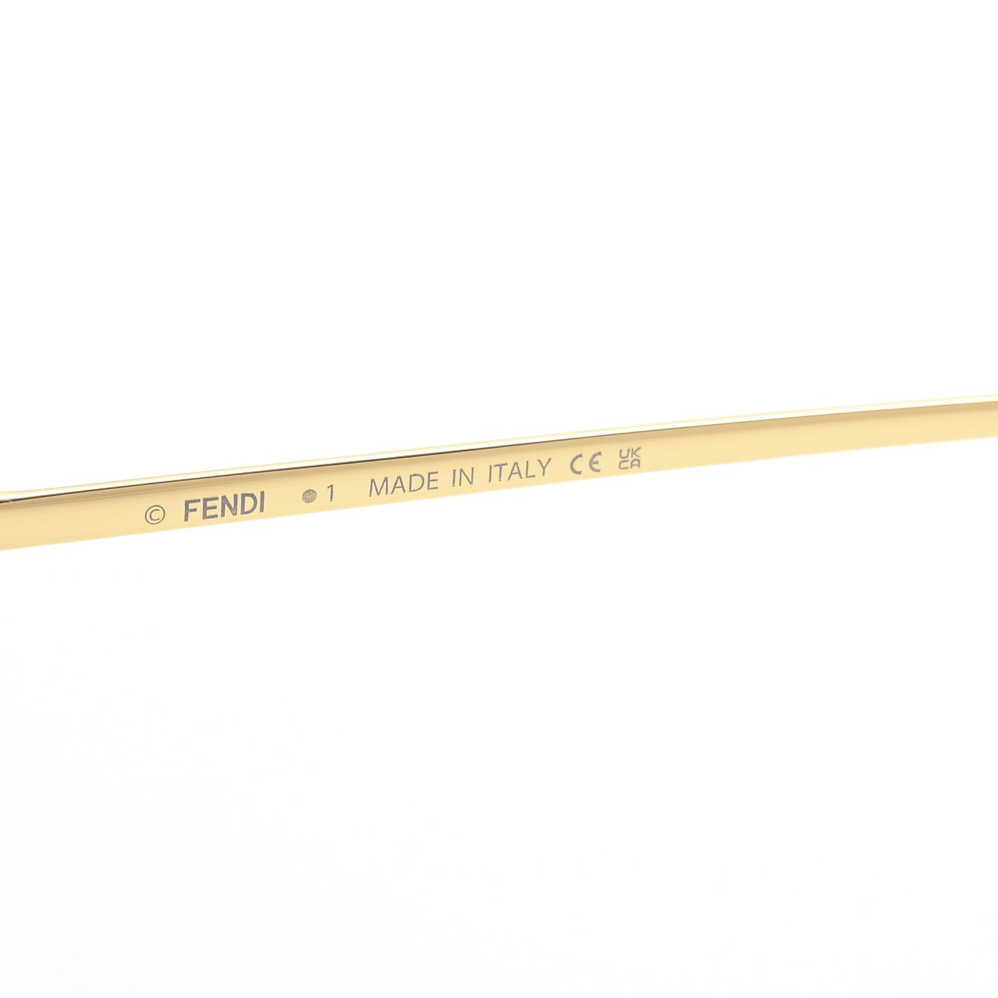 Metal FF Square Sunglasses FE40123U Gold