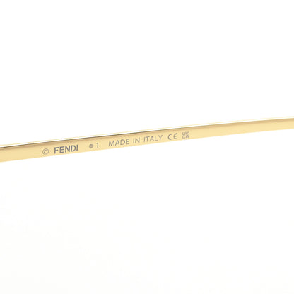 Fendi Metal FF Square Sunglasses FE40123U Gold 5 of 7