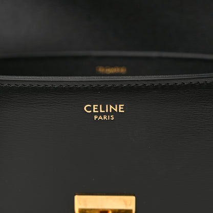 Celine Shiny Calfskin Triomphe Shoulder Bag Black 7 of 12