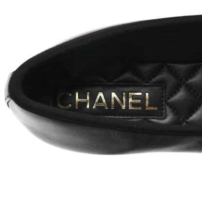 Chanel Lambskin Mary Jane Flats 37.5 Black 6 of 9