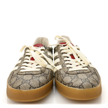 Gucci X ADIDAS GG Supreme Monogram Mens Gazelle Sneakers 10 Beige Ebony Off White New Shamarock 8.5 Beige Ebony Off White New Shamarock 3 of 10