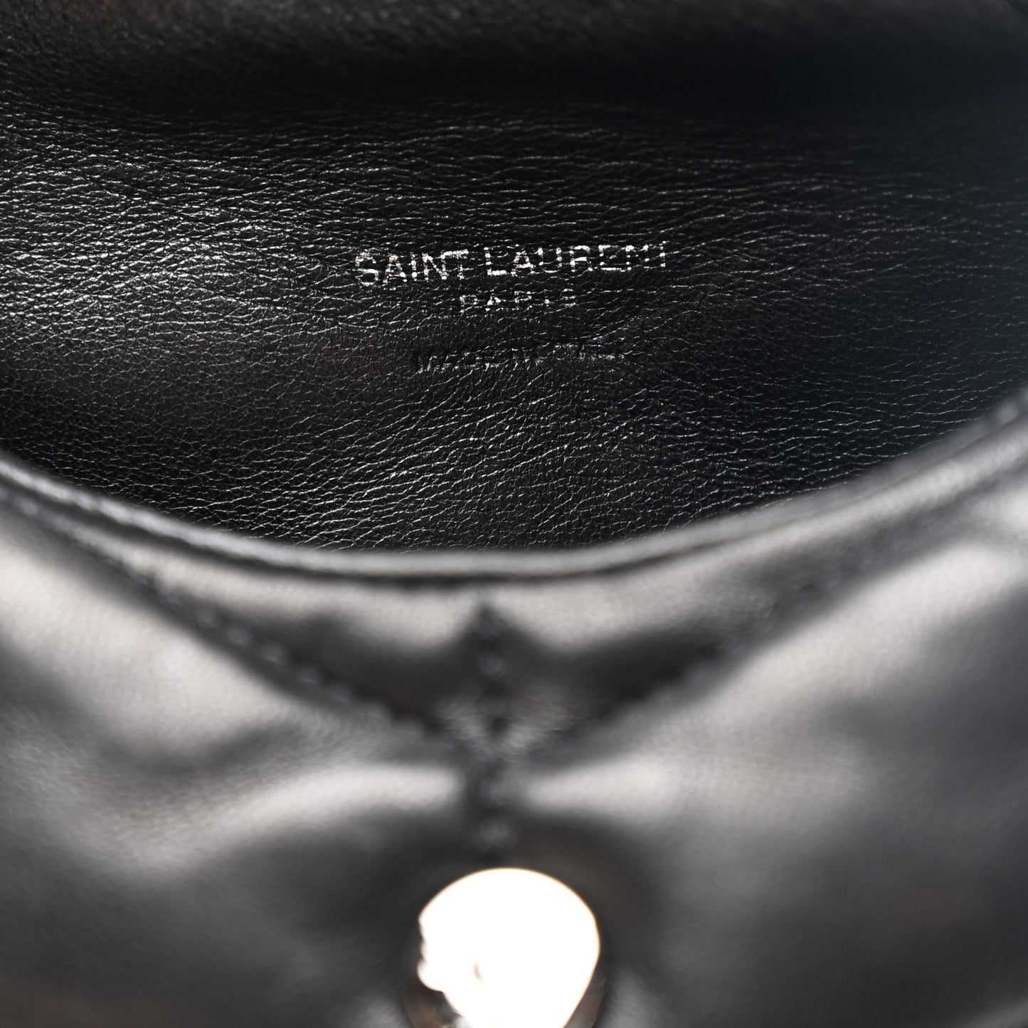 Lambskin Monogram Loulou Puffer Pouch Clutch Black