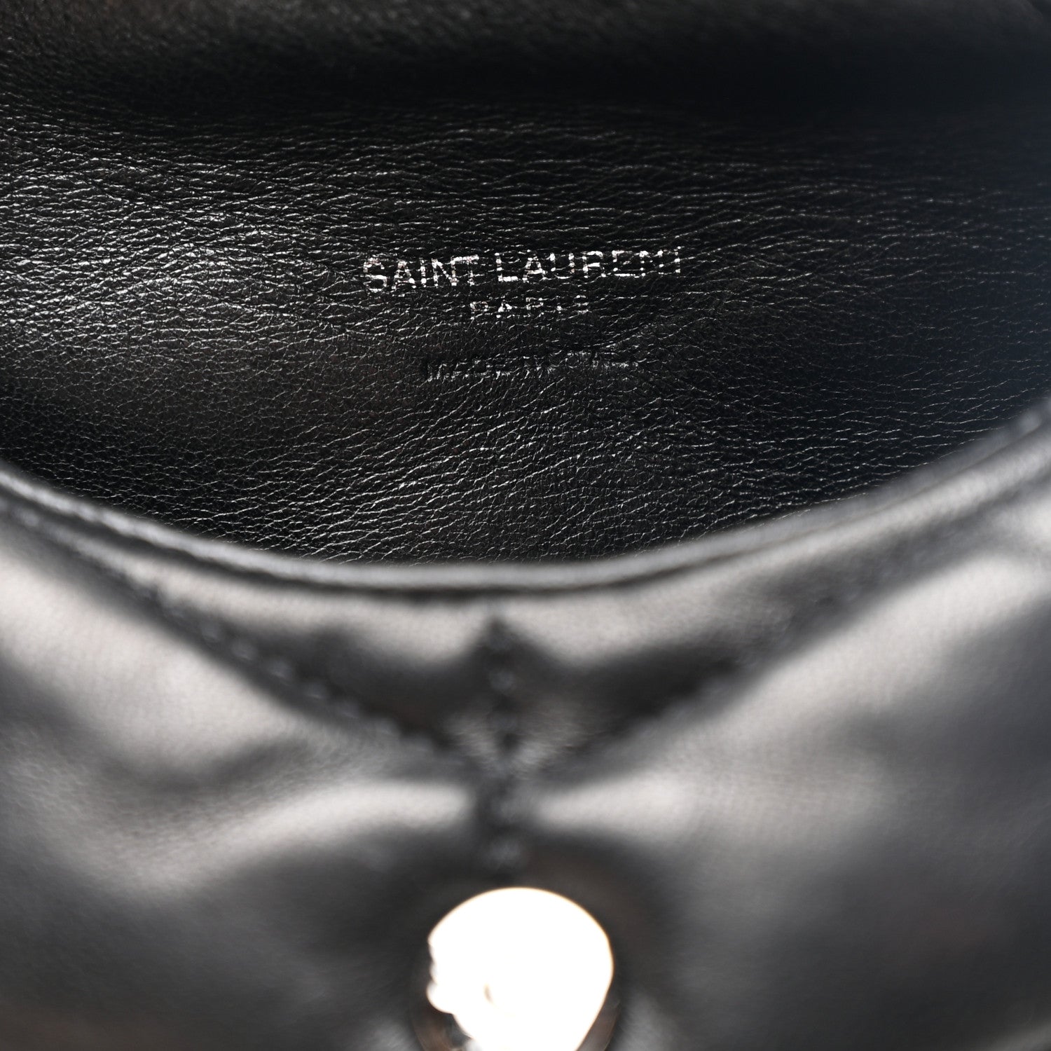 Saint Laurent Lambskin Monogram Loulou Puffer Pouch Clutch Black 7 of 8