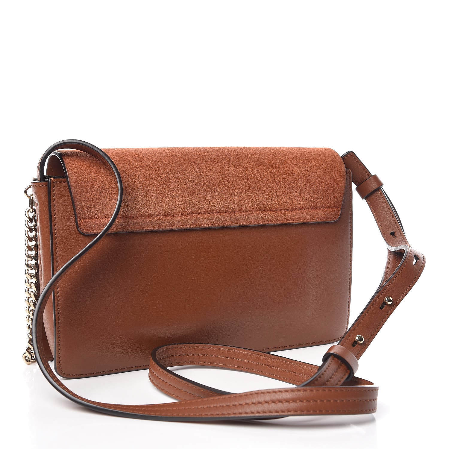 Chloe Suede Calfskin Small Faye Shoulder Bag Tobacco 3 of 17