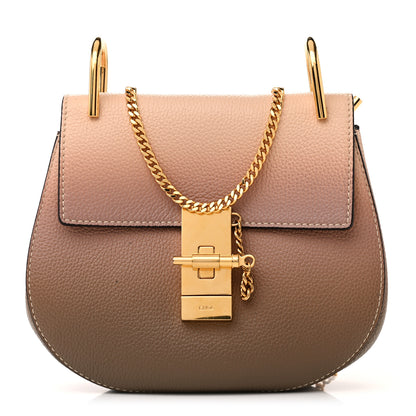 Chloe Grained Calfskin Lambskin Ombre Mini Drew Shoulder Bag 1 of 12