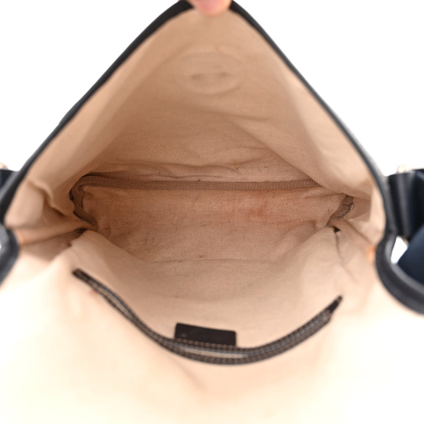 GG Plus Monogram Sellieria Calfskin Small Flap Messenger Bag Beige Blue