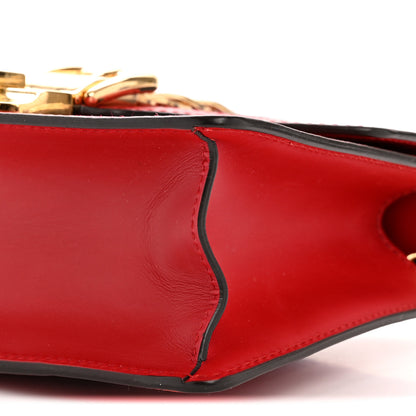 Gucci Calfskin Mini Sylvie Chain Shoulder Bag Hibiscus Red 10 of 14