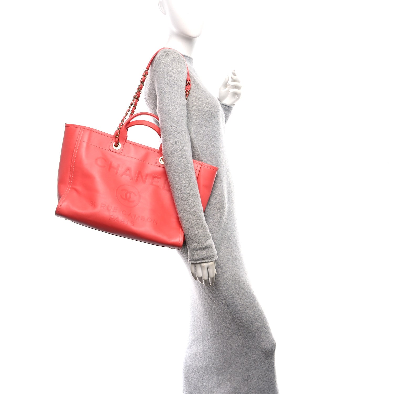 Chanel Calfskin Medium Deauville Tote Pink 2 of 11