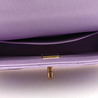 Chanel Caviar Quilted Mini Rectangular Sweetheart Flap Lilac 5 of 9
