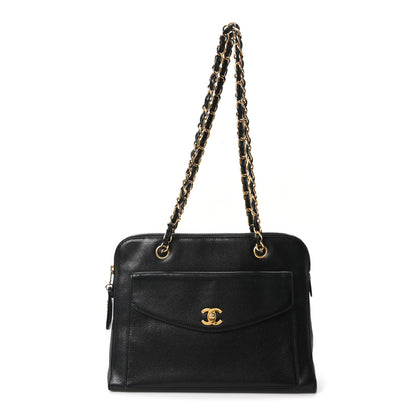 Chanel Caviar Flap Shoulder Bag Black 1 of 10
