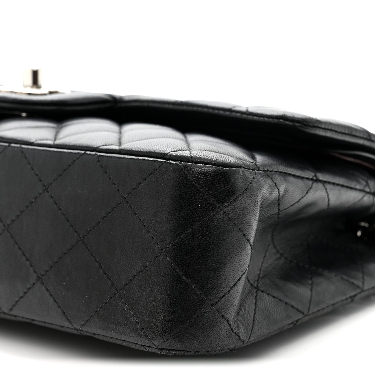 Chanel Lambskin Quilted Medium Double Flap Black 10 of 13