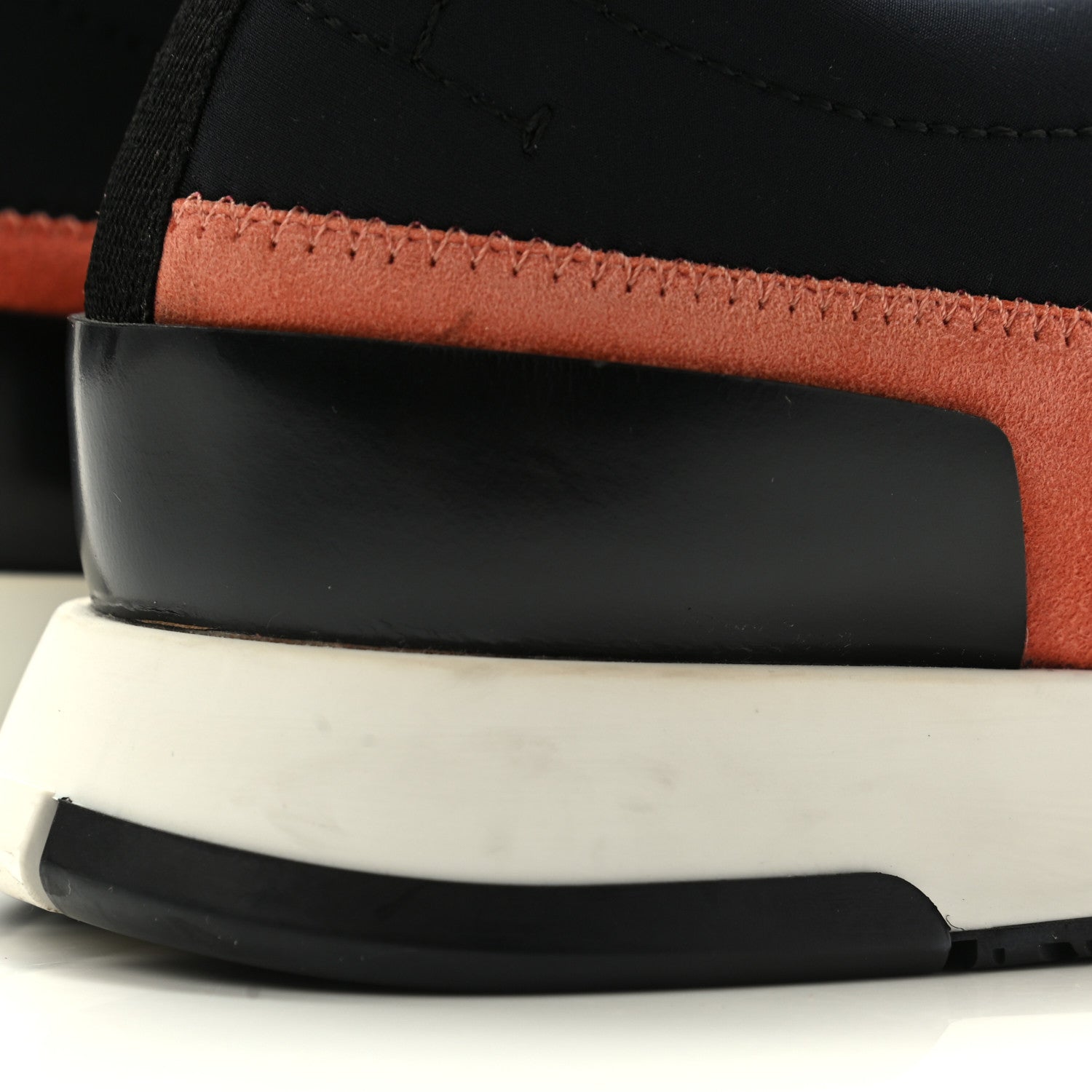 Hermes Technical Canvas Suede Goatskin Womens Stadium Sneakers 38.5 Black Multicolor 5 of 10