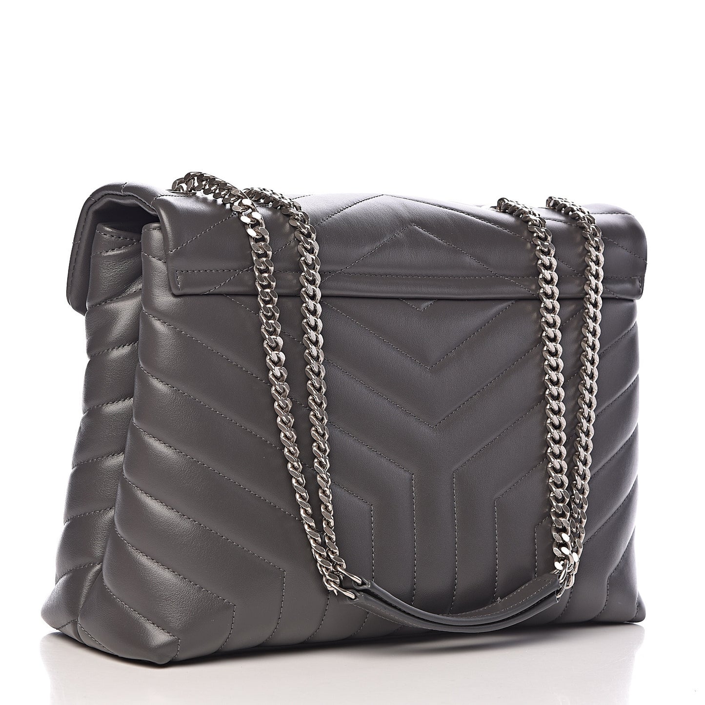 Calfskin Y Quilted Monogram Medium Loulou Chain Satchel Earth