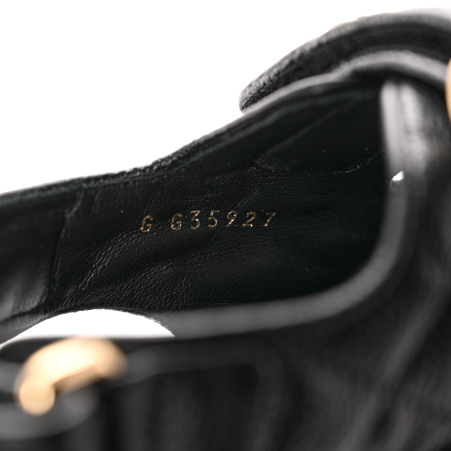 Grained Calfskin Velcro Dad Sandals 36.5 Black
