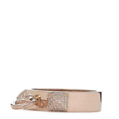 Hermes 18K Rose Gold Diamond PM Collier De Chien Ring 53 6.25 2 of 5