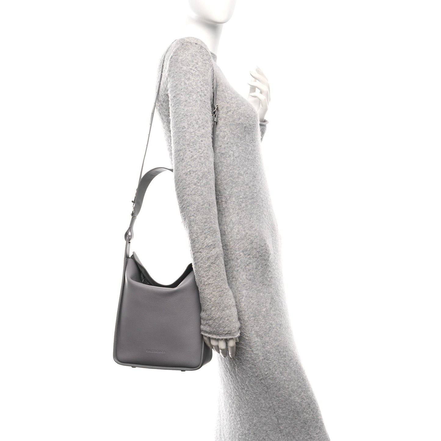 Calfskin Logo Embossed Small Tool 2.0 North-South Tote Balenciaga Grey