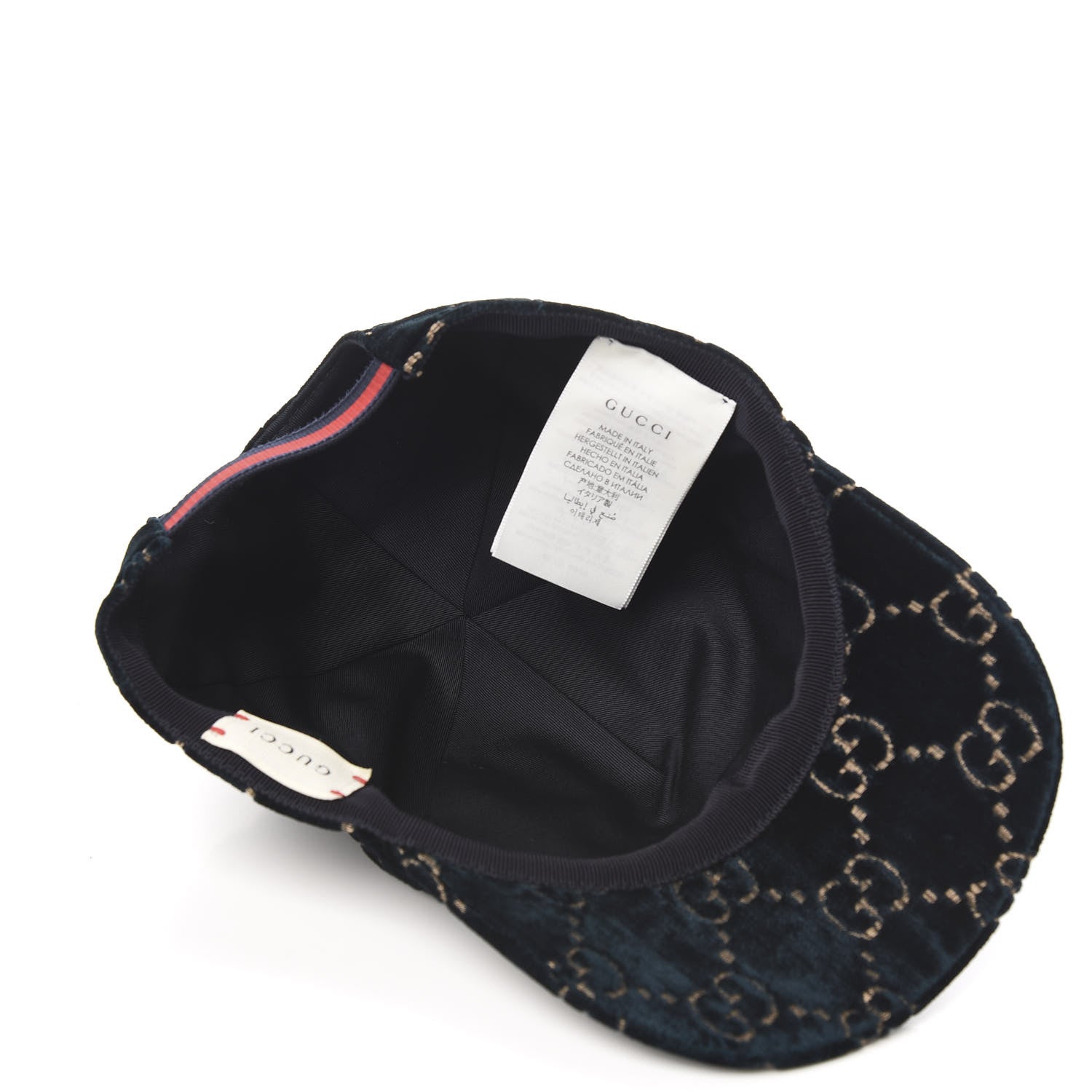 Gucci Velvet GG Monogram Baseball Hat L Blue 5 of 7