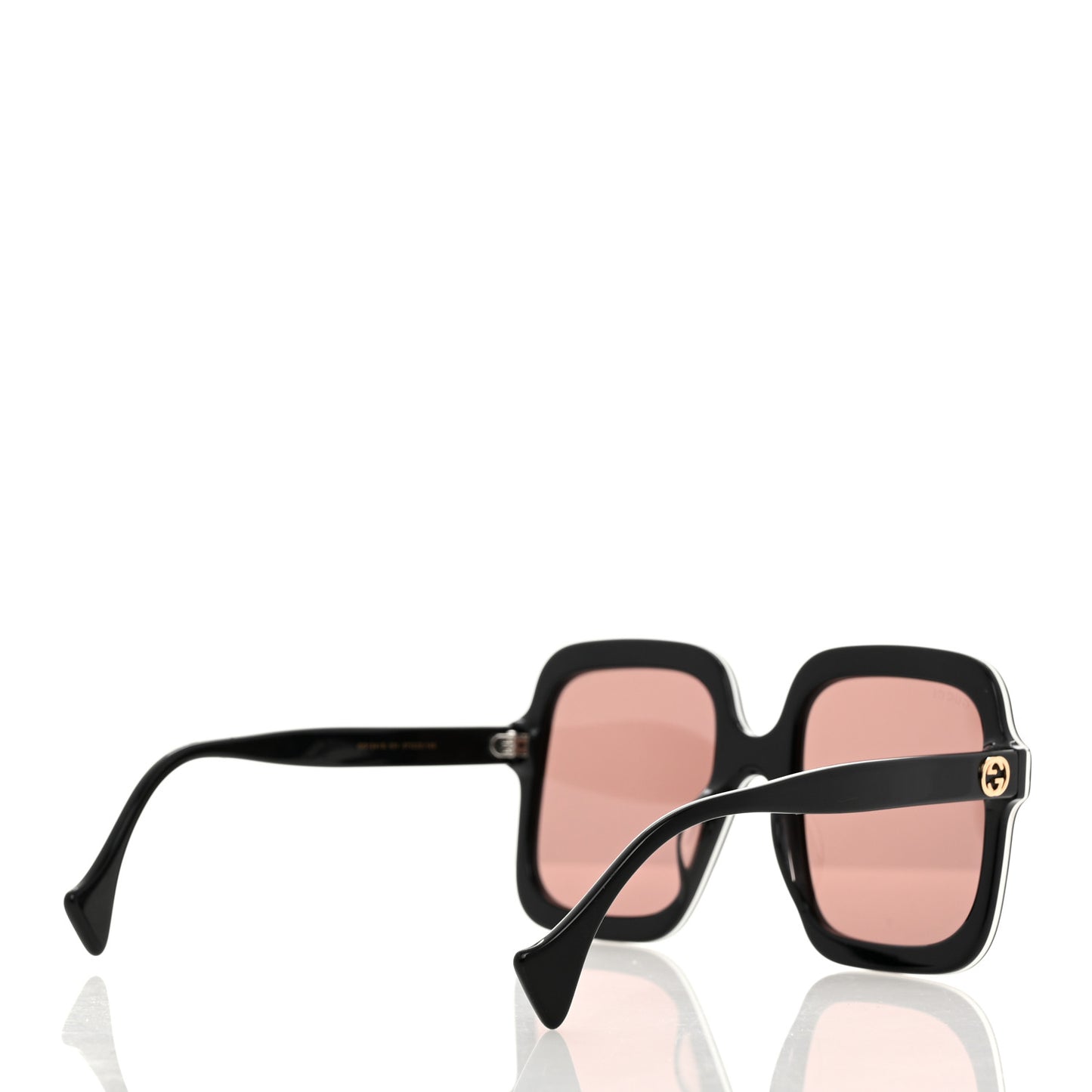 Acetate Round Frame Sunglasses GG1240S Black White