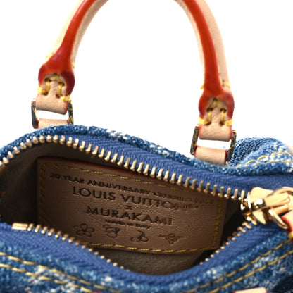 Louis Vuitton LV X TM Monogram Denim Cerises Micro Speedy Bag Charm Blue 5 of 6