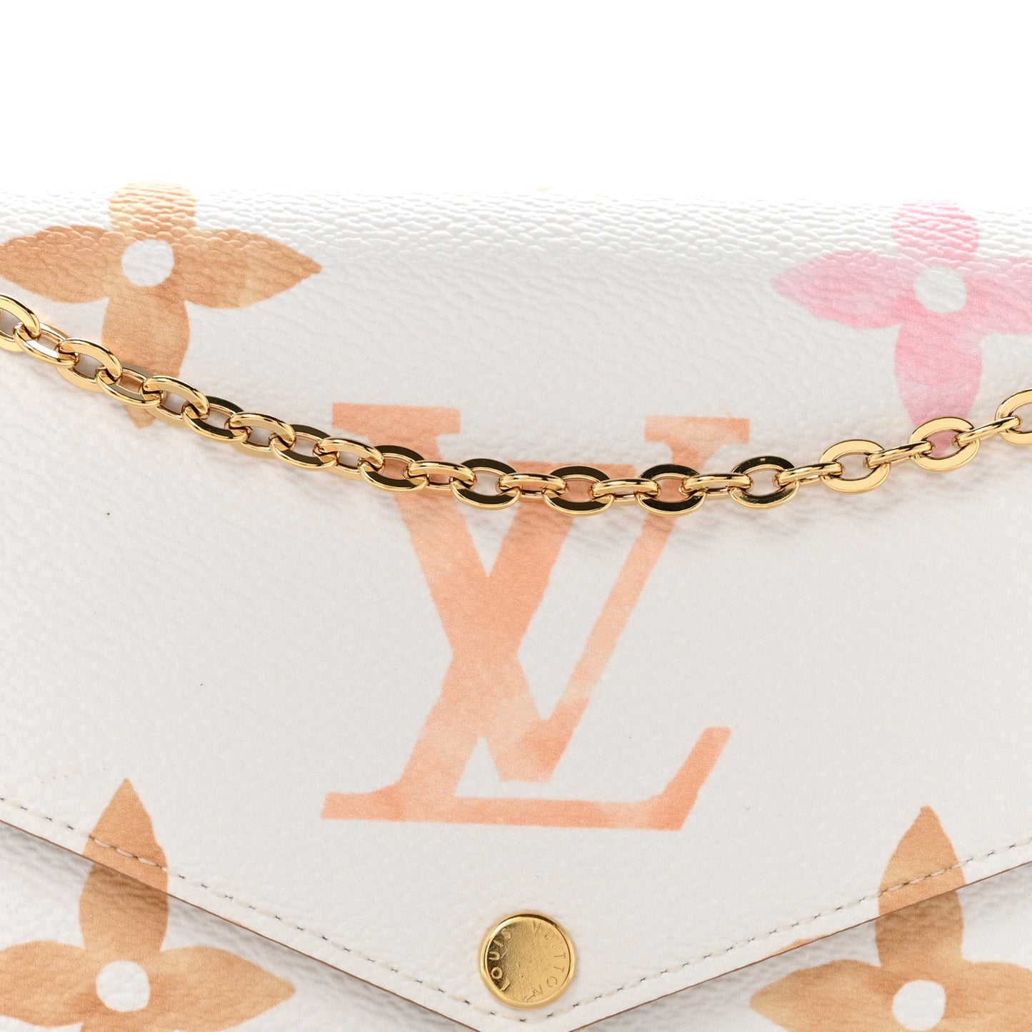 Monogram Giant By The Pool 2.0 Felicie Pochette Chain Wallet Beige