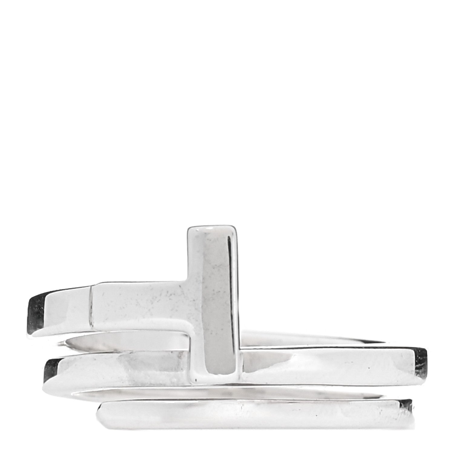 Tiffany Sterling Silver T Square Wrap Ring 49 4.75 1 of 4