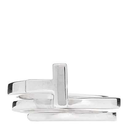 Tiffany Sterling Silver T Square Wrap Ring 49 4.75 1 of 4