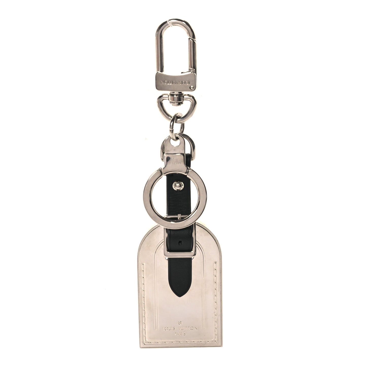 Metal Luggage Tag Key Holder Silver