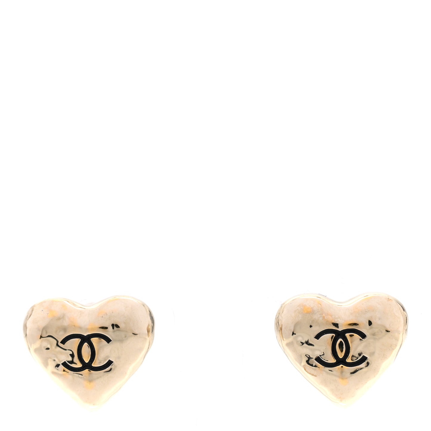 CC Heart Earrings Gold