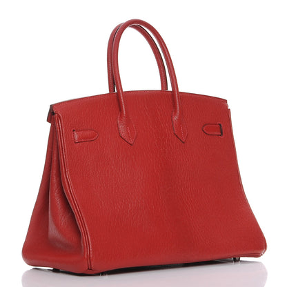 Hermes Chevre de Coromandel Birkin 35 Rouge Vif 3 of 26