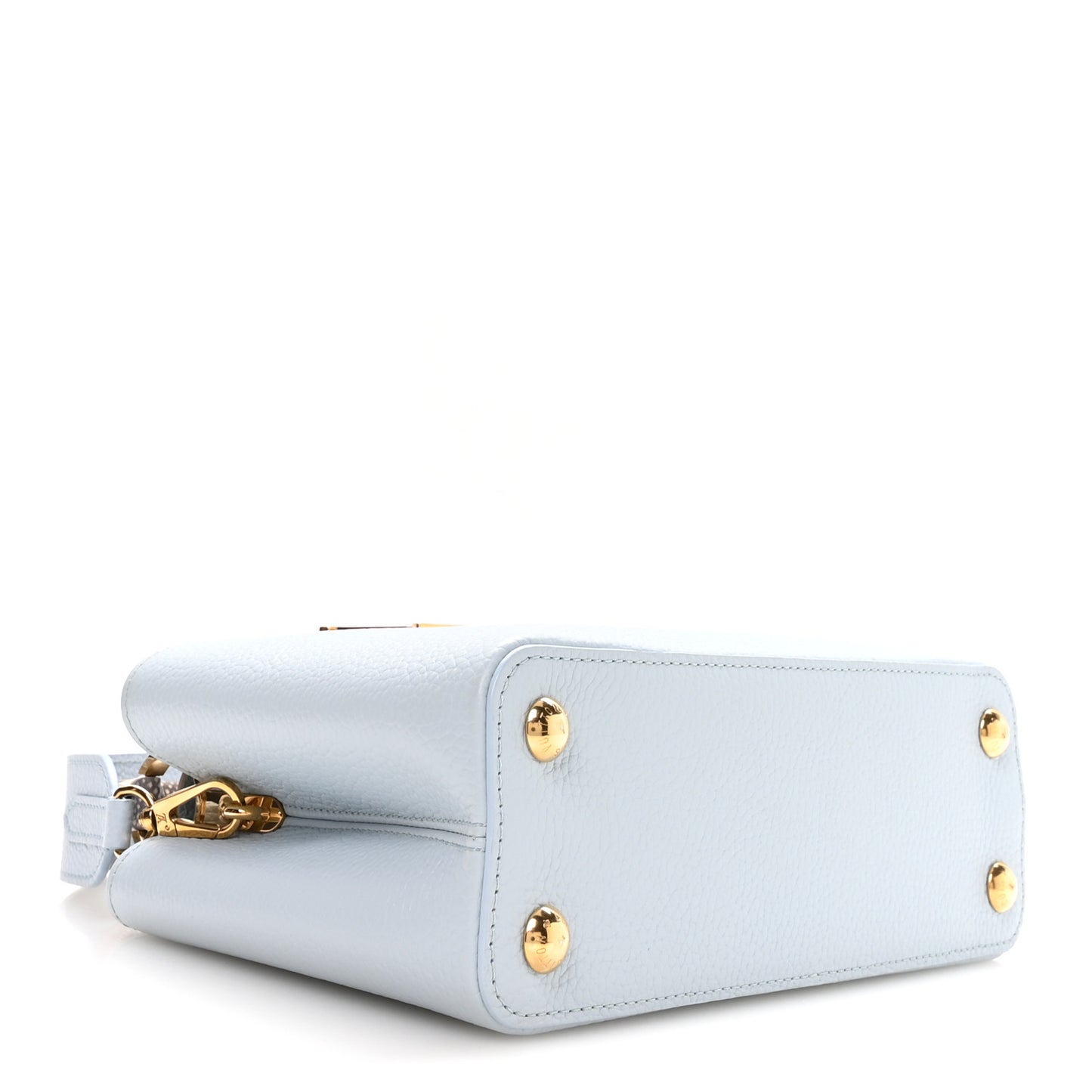 Taurillon Snakeskin Capucines BB Olympe Blue