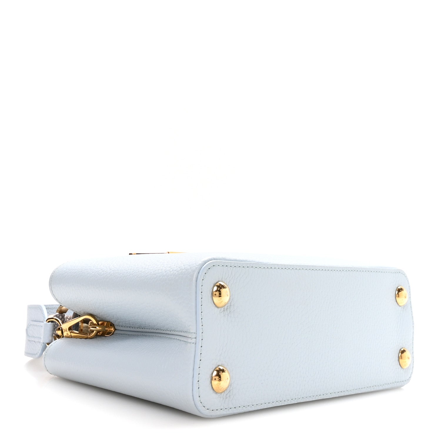 Louis Vuitton Taurillon Snakeskin Capucines BB Olympe Blue 7 of 19