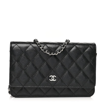 Chanel Caviar Quilted Wallet On Chain WOC Black 1 of 10
