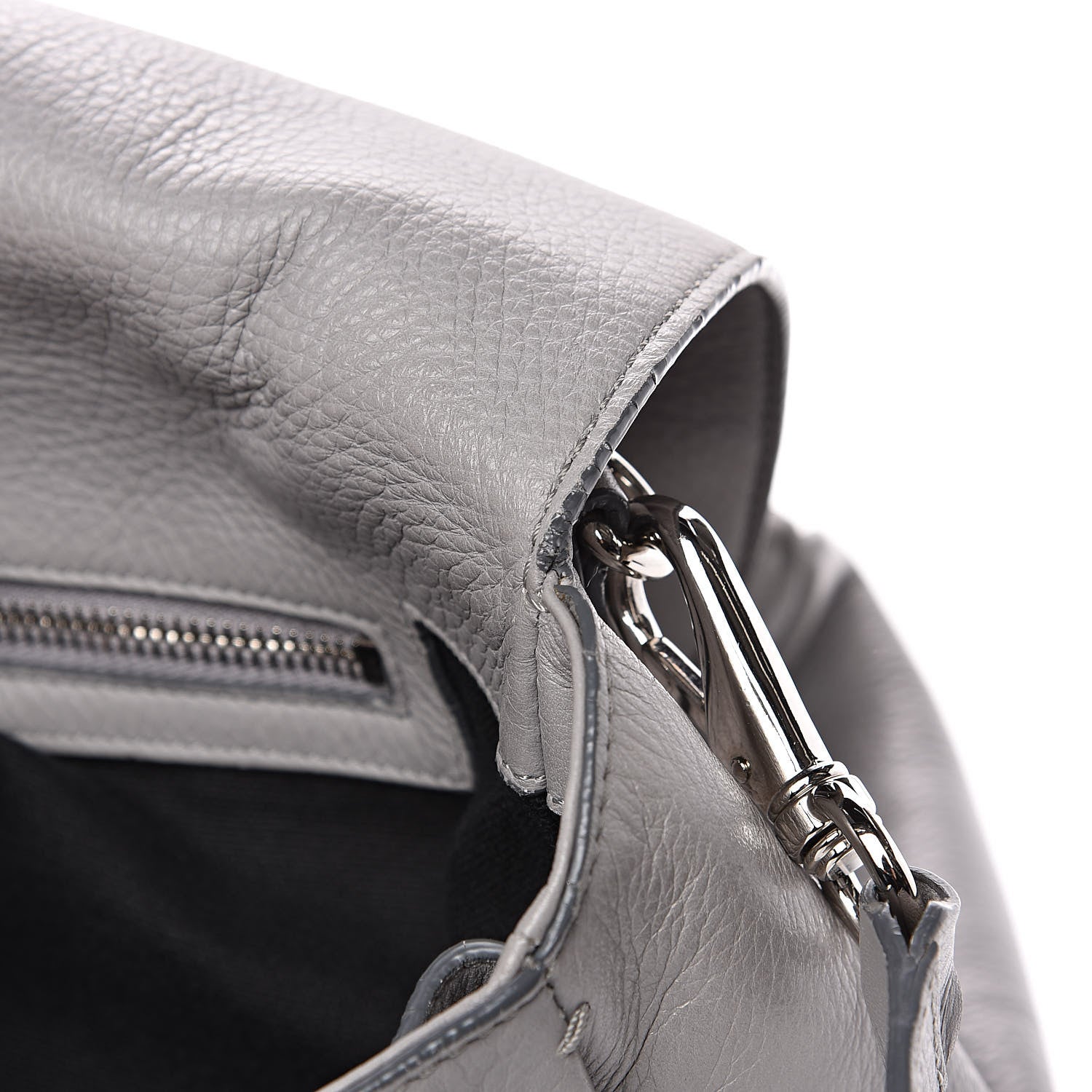 Givenchy Grained Calfskin Medium Pandora Pure Flap Bag Pearl Grey 13 of 14