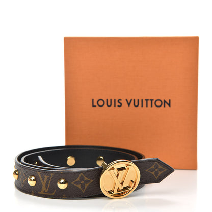 Louis Vuitton Calfskin Monogram Studded 35mm LV Circle Belt 90 36 5 of 5